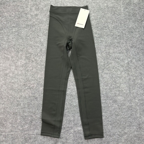 New Lululemon Leggings Size 0 Wunder Train HR Tight 25" Aerobic Twill GGRE Grey - Picture 2 of 9